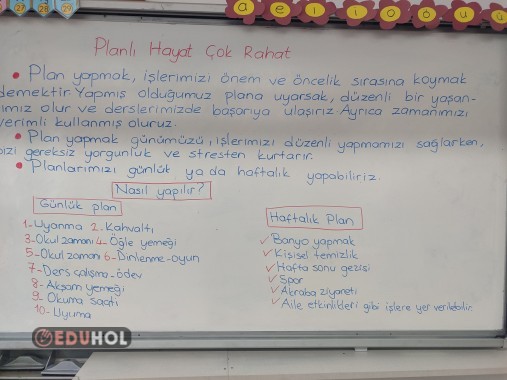 Planlı hayat çok rahat ders notu