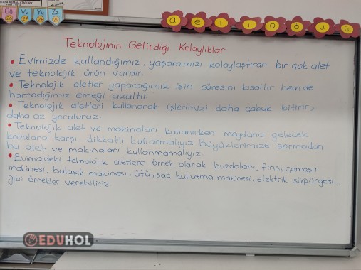 Teknolojinin getirdiği kolaylıklar ders notu