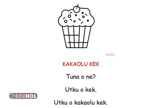 U sesi oku-yaz Kakaolu kek