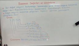 Doğal sayıların basamak değeri ve çözümleme ders notu