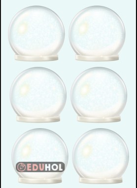 2026 Yıllık Takvimi - Kar Küresi Şablonu