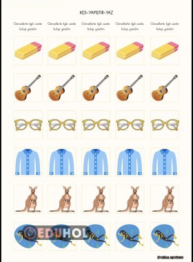 G SESİ KES-YAPIŞTIR-CÜMLE YAZ ÇALIŞMASI