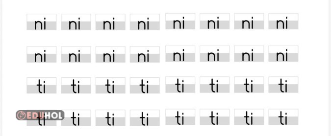 İnteraktif Hece Etkinliği (ni-ti) siyah-beyaz