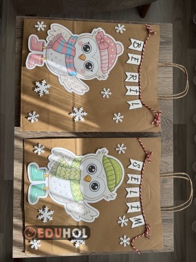 KARNE POŞETİ FİGÜRÜ - Yeşil ve Pembe Baykuş