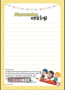 ÖĞRETMENİME MEKTUP