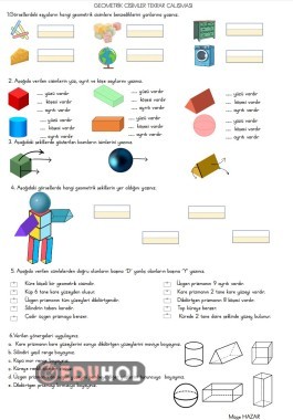 2. SINIF GEOMETRİK CİSİMLER TEKRAR