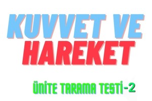 KUVVET VE HAREKET ÜNİTE TARAMA TESTİ-2