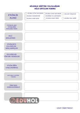 AİLE KATILIMI FORMU