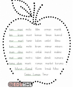 Elma içinde m sesi kelimeleri 🍎