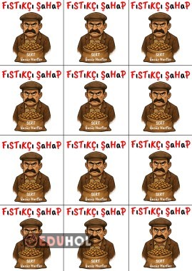 Fıstıkçı Şahap Sert sessiz harfler deftere yapıştırma