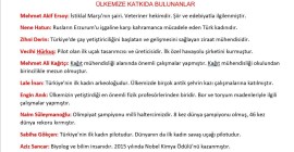 Ülkemize Katkıda Bulunanlar