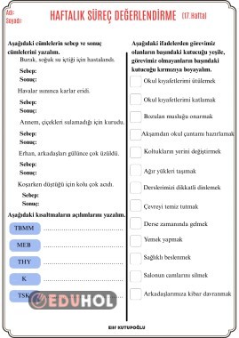 17.Hafta Süreç Değerlendirme