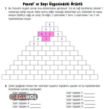 Sayı Örüntüleri İçin Hafta Sonu Görevi