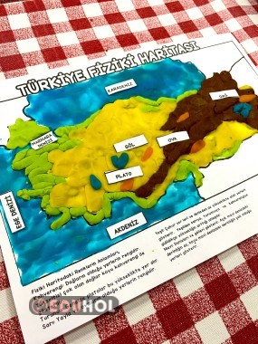 FİZİKİ HARİTA OYUN HAMURU ETKİNLİK