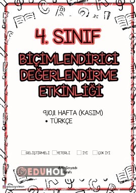 TÜRKÇE kasım ayı süreç değerlendirme