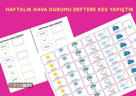 HAVA DURUMU DEFTER KES YAPIŞTIR