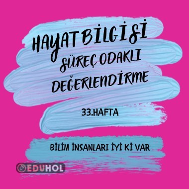 HAYAT BİLGİSİ 33. HAFTA SÜREÇ ODAKLI DEĞERLENDİRME BİLİM İNANLARI İYİ Kİ VAR
