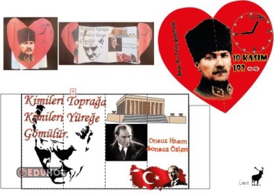 10 KASIM boya kes yapıştır 3boyutlu