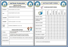HAFTALIK PLANLAMA (ÖDEV-KONU-TAKİP-DUYURU) HEPSİ BİR FORMATTA