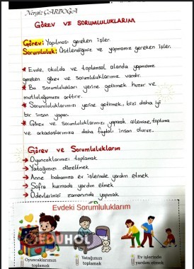 Hayat Bilgisi görev ve sorumluluklarım