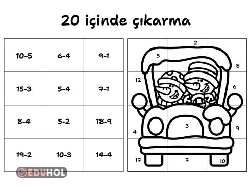 20 içinde çıkarma kış temalı yapboz - 4