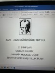 ÇOCUK KULÜBÜ MAARİF MODELE GÖRE YILLIK PLAN