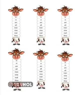 1. Sınıf inek hece okuma defter çalışması