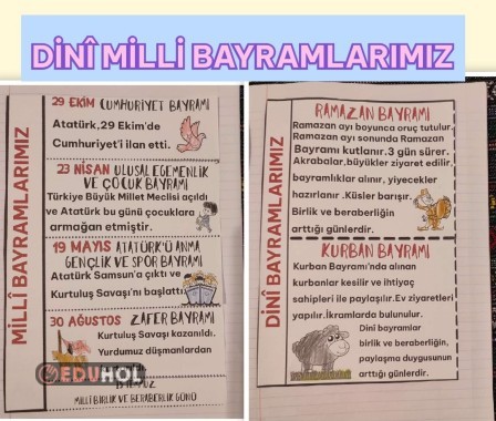 DİNÎ MİLLİ BAYRAMLARIMIZ İNTERAKTİF DEFTER