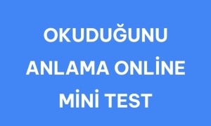 OKUDUĞUNU ANLAMA MİNİ TEST 2