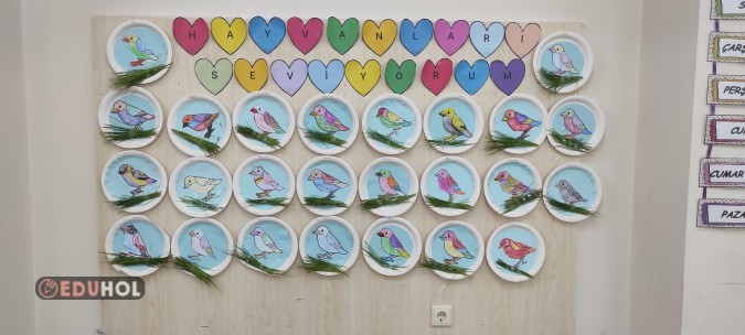 Kağıt tabaktan kuş etkinliği