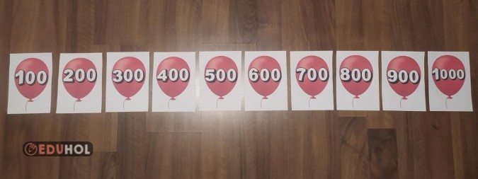 100'er 100'er 1000'e kadar RİTMİK SAYMA AFİŞ ( BALONLU )