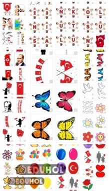 23 Nisan Pencere Süsleme Görselleri