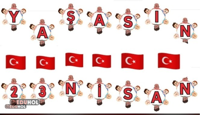 23 Nisan Pencere süsü Yazısı