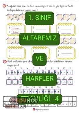 Alfabemiz ve Harfler Etkinliği-4
