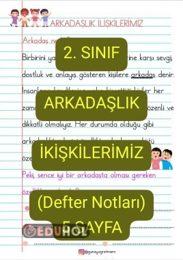Arkadaşlık İlişkilerimiz(Defter Notları)