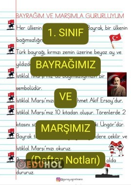 Bayrağımız ve Marşımız(Defter Notları)