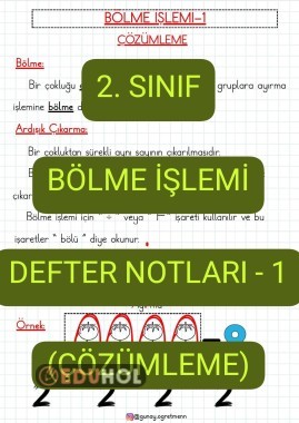 Bölme İşlemi DEFTER NOTU-1(Çözümleme)