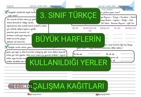 Büyük Harflerin Kullanımı ETKİNLİKLERİ