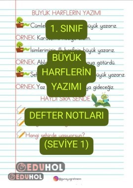 Büyük Harflerin Yazımı DEFTER NOTU(Seviye1)