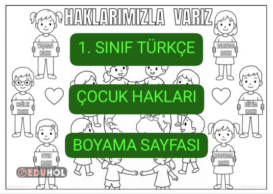 Çocuk Hakları BOYAMA SAYFASI(Türkçe)