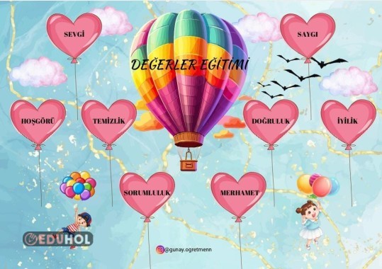 Değerler eğitimi AFİŞ çalışması