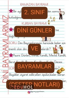 Dini Bayramlar ve Günler(DEFTER NOTLARI)