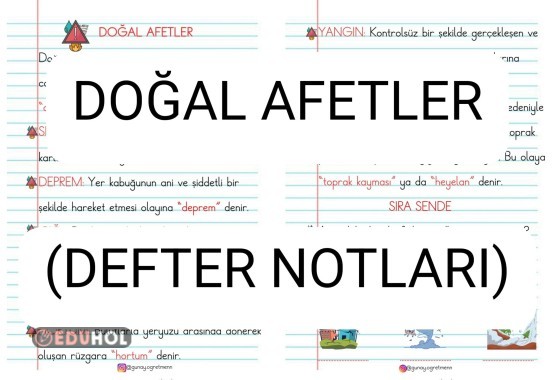 Doğal Afetler(Defter Notları)