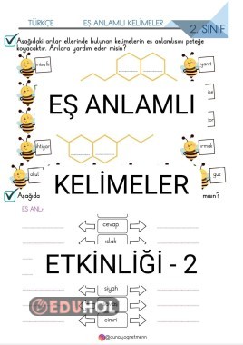 Eş Anlamlı Kelimeler Etkinliği-2