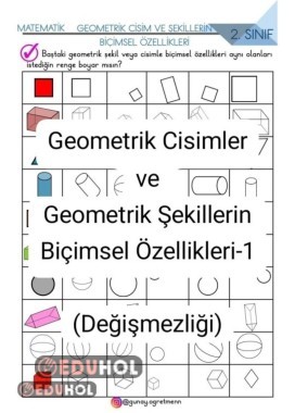 Geometrik Cisim ve Şekillerin Biçimsel Öz. (Değişmezliği) ETKİNLİĞİ-1