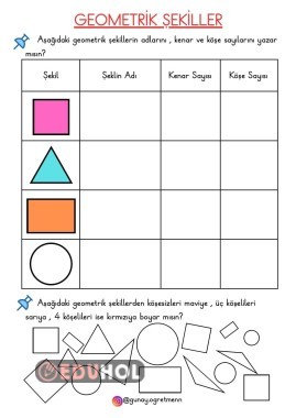 Geometrik Şekiller Etkinliği -1