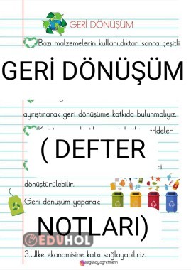 Geri Dönüşüm(Defter Notları)