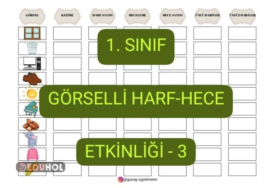 Görselli Harf-Hece Etkinliği-3