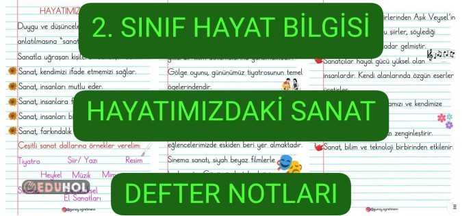 Hayatımızdaki Sanat DEFTER NOTLARI