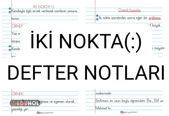 İKİ NOKTA(:)(Defter Notları)